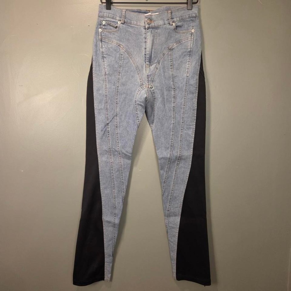 Dream Architect High Waist Jeans with Mixed Media Panels, Women's Size L